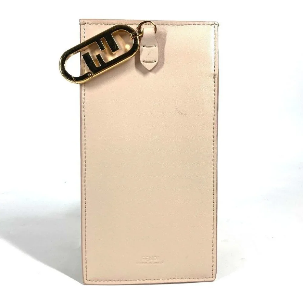FENDI 7AS047 Smartphone case phone pouch FF logo fur charm bag Pouch
